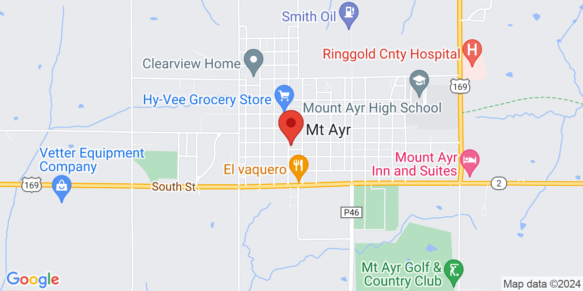 Map of Mount Ayr Public Library